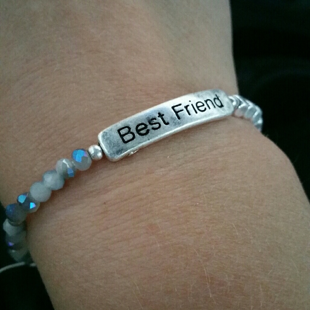 Best Friend silver & blue bracelet NEW